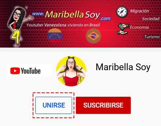 Membresía de Maribella en Youtube
